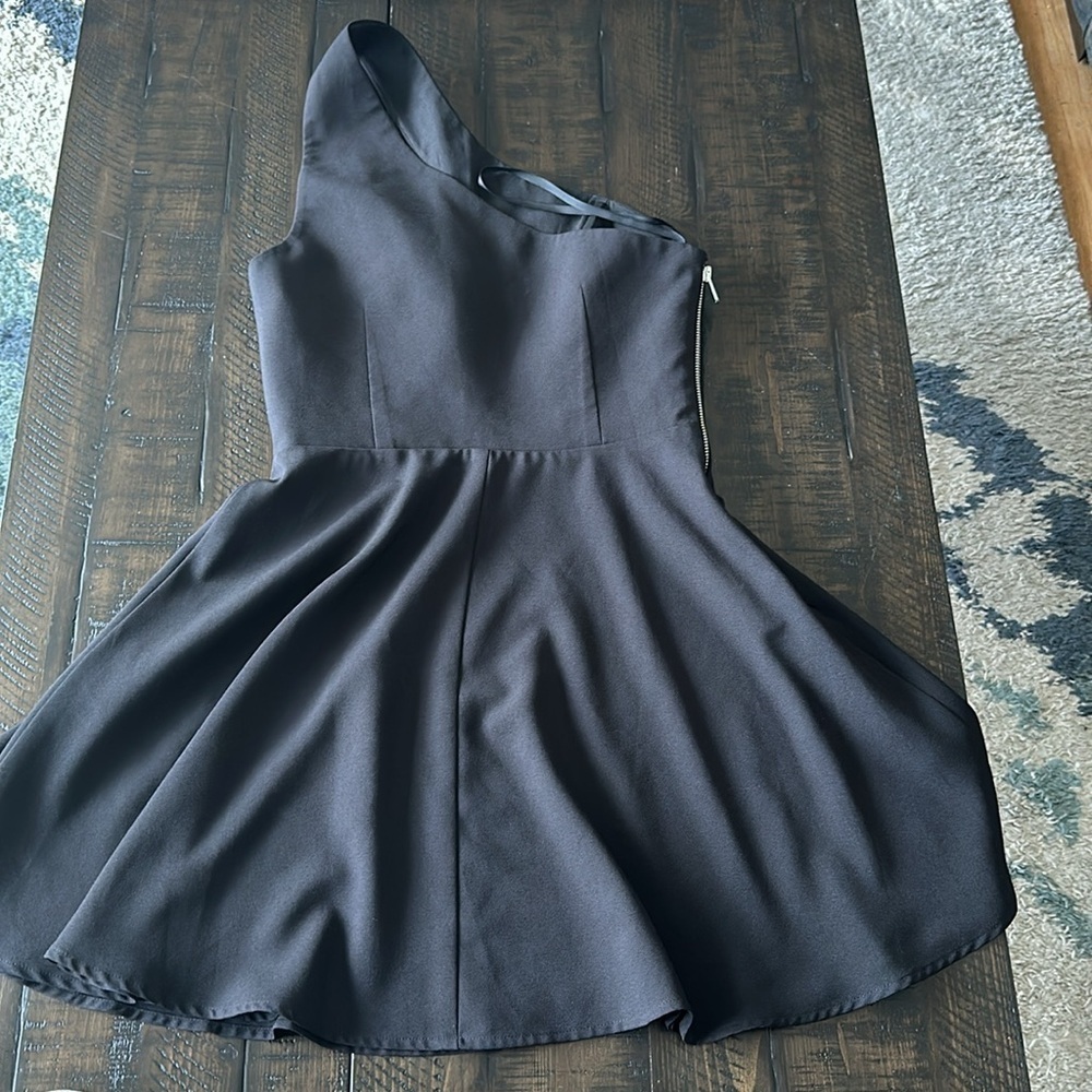 NBD X Naven Twins Back It Up Mini Dress Size S Black Lined One Shoulder Edgy - Picture 14 of 16